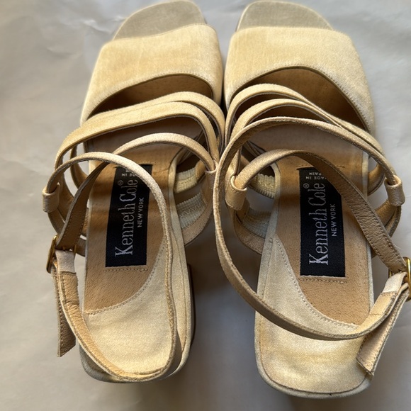 Vintage Kenneth Cole block heel fabric sandals Size 6 Made in Spain - Picture 8 of 8